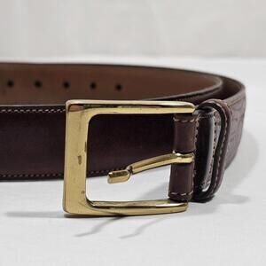 Trafalgar Cortina Leather Handpolished/Handcrafted  USA Belt 36/90 Brown CT